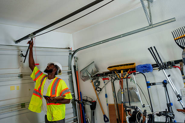 Professional Garage Door Panel Replacement technician working in Ore City, TX